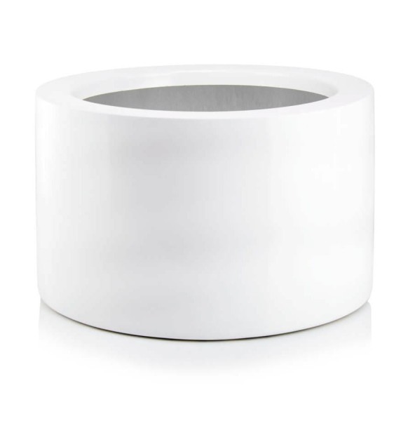 Decorative white pot from stoneware - Bloomingville