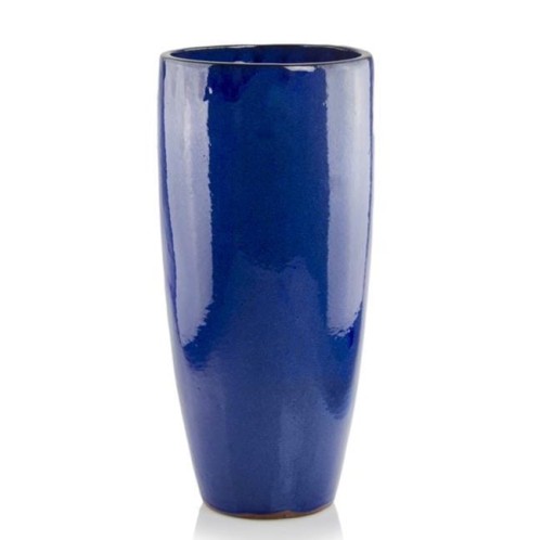 Donica ceramiczna wysoka 50, kobaltowy niebieski - Polnix