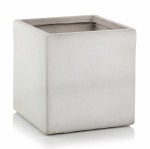 Donica kwadratowa z włókna ceramicznego 31x31x31, jasny szary - Polnix