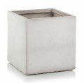 Donica kwadratowa z włókna ceramicznego 50x50x50, jasny szary - Polnix