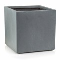 Donica kwadratowa z włókna ceramicznego 25x25x25, ciemny szary - Polnix