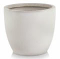 Donica z włókna ceramicznego okrągła Ø54, jasny szary - Polnix
