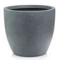 Donica z włókna ceramicznego okrągła Ø45, ciemny szary - Polnix