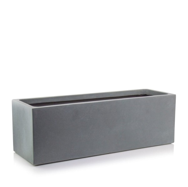 Podłużna donica ogrodowa niska z włókna ceramicznego 60x17x17, szary - Polnix