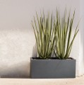 Podłużna donica ogrodowa niska z włókna ceramicznego 70x23x23, szary - Polnix