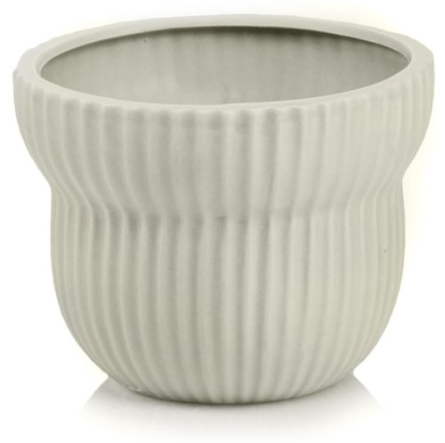Ryflowana osłonka ceramiczna Ø13, jasnoszara - Polnix