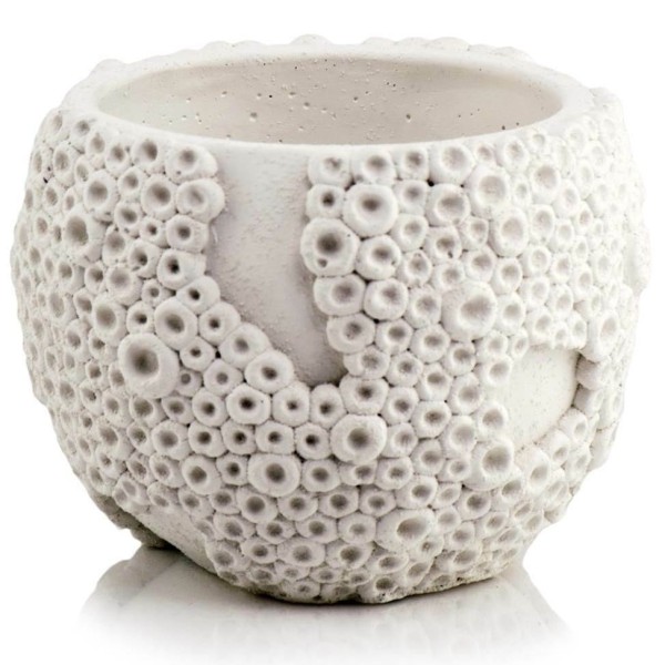 Ceramiczna osłonka ze strukturalnym wzorem Ø17, biała - Polnix
