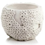 Ceramiczna osłonka ze strukturalnym wzorem Ø21, biała - Polnix