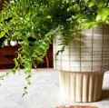 Osłonka ceramiczna na karbowanej nodze Ø15, beżowo-biała - Polnix