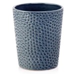Ceramiczna osłonka na storczyka z wgniatanym wzorem Ø13, szara - Polnix