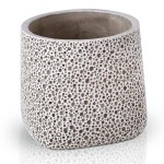 Osłonka ceramiczna ze strukturą pęcherzyków Ø19, szara matowa - Polnix