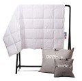 Kołdra z puchu gęsiego 200x200 Perla Medium, bawełna, 90% puch, całoroczna - Notte