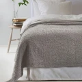 Narzuta na łóżko 200x260 Dani Clean, Oeko-Tex Gots, jasnoszara - Himla