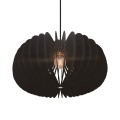 Lampa drewniana wisząca Hazo 65, czarna - Nordlux
