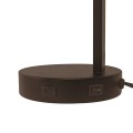 Prosta lampka stołowa z portem USB Wilmer, czarna - Nordlux