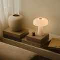Lampa stołowa marmur szkło Glossy Mini, biała - DFTP by Nordlux