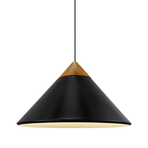 Lampa wisząca stożkowy klosz Kinto, czarna - DFTP by Nordlux