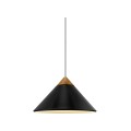 Lampa wisząca stożkowy klosz Kinto, czarna - DFTP by Nordlux