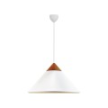 Lampa wisząca stożkowy klosz Kinto, biała - DFTP by Nordlux