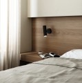 Minimalistyczna lampa ścienna Mib 6, czarna - DFTP by Nordlux