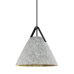 Designerska lampa wisząca Strap 36, filc, szara - DFTP by Nordlux