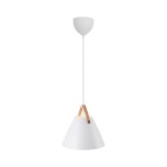 Designerska lampa wisząca Strap 27, biała - DFTP by Nordlux