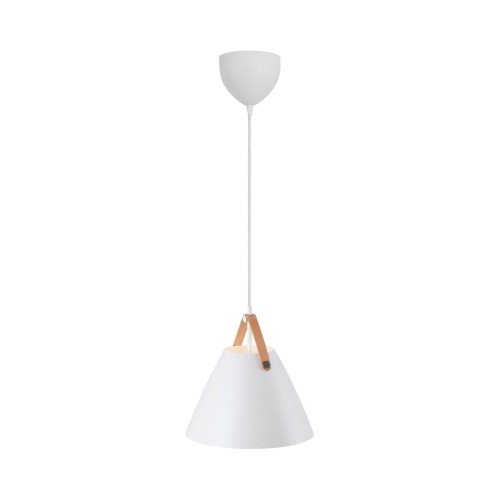Designerska lampa wisząca Strap 27, biała - DFTP by Nordlux