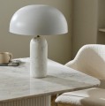 Biała lampa stołowa marmurowa Atlas - Nordal