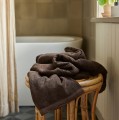 Ręcznik kąpielowy 100x150, len i bawełna OEKO-TEX, Lina Chocolate - Himla