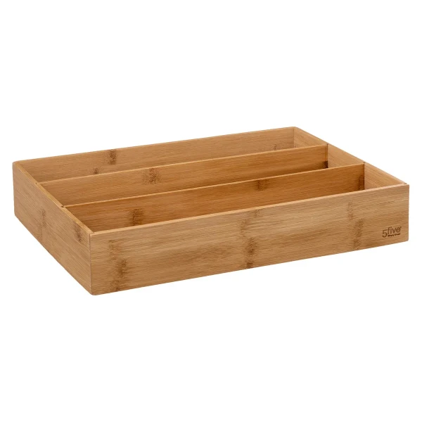 Organizer do szuflady bambusowy 38x28, 3 przegrody - 5five