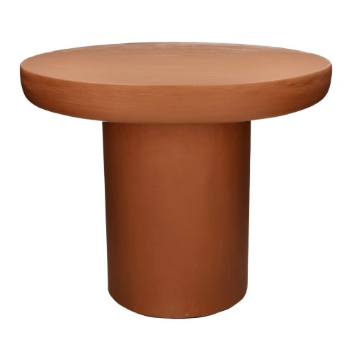 Stolik kawowy na jednej nodze Piastro Ø50, terracotta - Pomax
