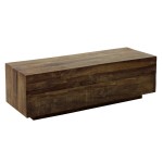 Stolik kawowy prostokątny drewniany Temba 110x35 - Pomax
