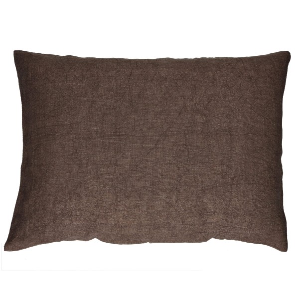 Poduszka dekoracyjna lniana Alpha Basics 70x50, brązowa - Pomax