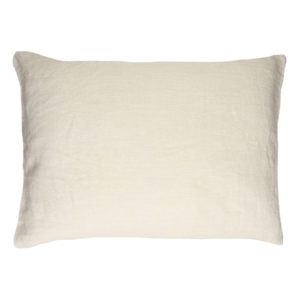 Poduszka dekoracyjna lniana Alpha Basics 70x50, ivory - Pomax