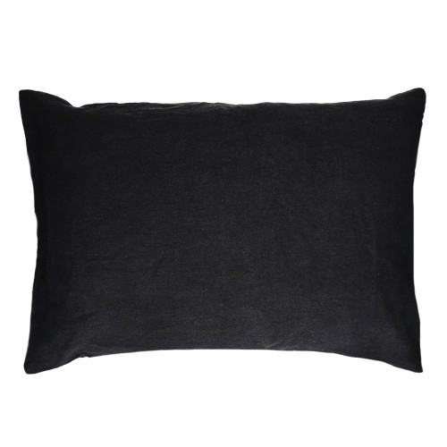 Poduszka dekoracyjna lniana Alpha Basics 70x50, storm grey - Pomax