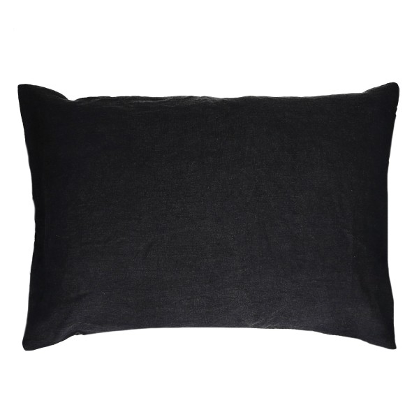 Poduszka dekoracyjna lniana Alpha Basics 70x50, storm grey - Pomax