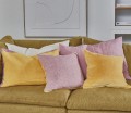 Poduszka dekoracyjna lniana Alpha Basics 70x50, żółta - Pomax