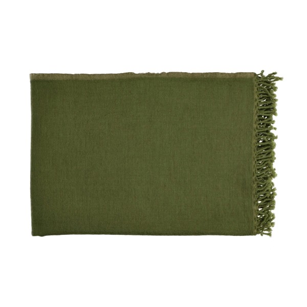 Koc z wełny merino 220x150, zielony - Pomax