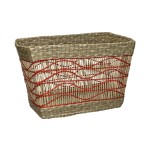 Storage baskets Lio water hyacinth and leather, 2 pcs - Pomax