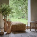 Świecznik drewniany duży ze szklanym kloszem Arbre 33, naturalny - Pomax