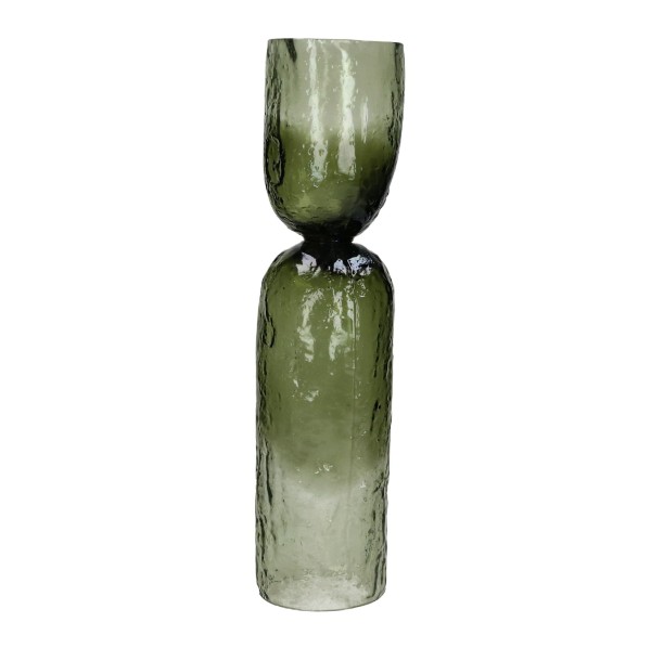 Wazon świecznik szklany Diabolo Green 45 - Pomax