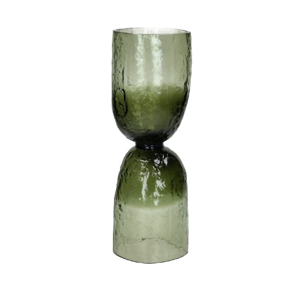 Wazon świecznik szklany Diabolo Green 32 - Pomax