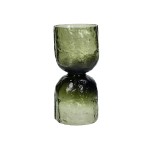 Wazon świecznik szklany Diabolo Green 18 - Pomax