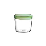 Małe szklanki ze szkła borokrzemowego z paskiem Tarifa 100 ml, zielone, 6-pak - Pomax
