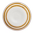 Talerze obiadowe porcelanowe Mykonos żółte, 4 szt - Pomax