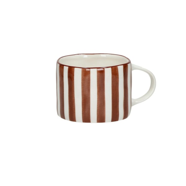 Kubki porcelanowe z uchem Mykonos 315 ml rust, 6 szt - Pomax