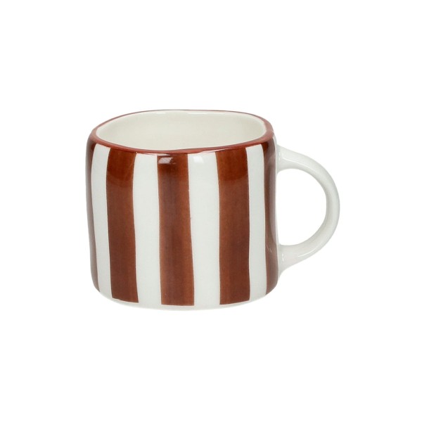 Małe kubki porcelanowe z uchem Mykonos 115 ml rust, 6 szt - Pomax