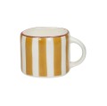 Małe kubki porcelanowe z uchem Mykonos 115 ml żółte, 6 szt - Pomax