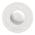 Talerze głębokie porcelanowe z nieregularnym wzorem Leggero 28 białe, 4 szt - Pomax