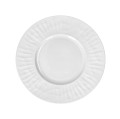 Talerze deserowe porcelanowe z nieregularnym wzorem Leggero białe, 4 szt - Pomax